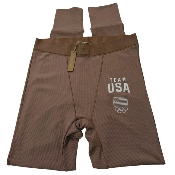 SKIMS Soft Lounge Rib Cropped T-Shirt + Leggings Set Team USA Sienna M/L - Picture 8 of 14